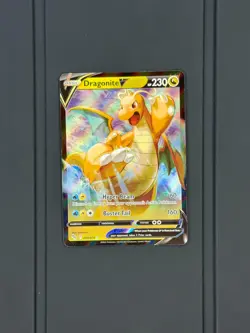 Pokemon TCG Dragonite V 049/078 Pokemon GO Holo Rare ❗Back Print ErrorU❗ - Image 1