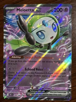 Meloetta ex Double Rare Holo Card 044/086 SV: Black Bolt Pokemon TCG - Image 1