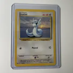 Dratini Base Set 26/102 Uncommon Pokemon Card Unlimited LP-NM - Image 1