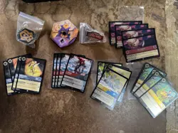 Disney Lorcana Archazia's Island League Promo Amber Pin + other Promo Cards - Image 2