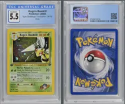 ⚡🐝 Koga's Beedrill 1st Edition CGC 5.5 🐝⚡ EXC+ 2000 Pokemon Card WOTC PSA 8 - Image 1