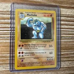 Pokemon Card Machoke 34/102 Uncommon Base Set Unlimited WOTC Vintage LP - Image 1