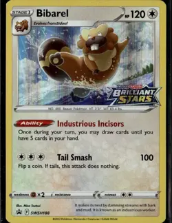 Bibarel Promo SWSH: Sword & Shield Promo Cards SWSH188 Colorless Holofoil Pokemo - Image 1