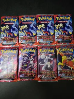Pokemon CARDS TCG Destined Rivals 8 BOOSTER Pack Lot NEW SEALED - Image 1