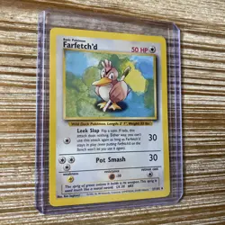 Pokemon Card Farfetch'd 27/102 Base Set Uncommon LP-NM - Image 1