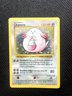 Pokemon Chansey TCG Holo Rare Card 003/102 Base Set Shadowless - Image 1