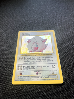 Pokemon Chansey TCG Holo Rare Card 003/102 Base Set Shadowless - Image 2