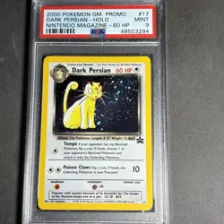 PSA 9 Dark Persian Black Star Promo #17 Nintendo Magazine WOTC 2000 Pokemon card - Image 1