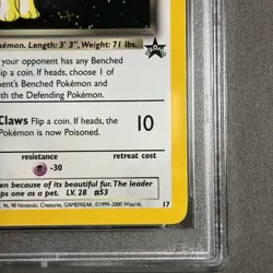PSA 9 Dark Persian Black Star Promo #17 Nintendo Magazine WOTC 2000 Pokemon card - Image 5