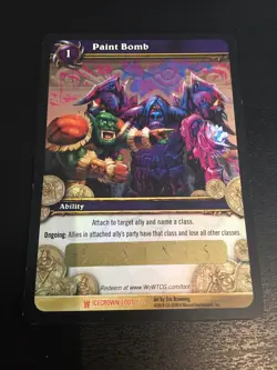 Wow Unscratched Loot Card - Paint Bomb - World Of Warcraft - Image 1