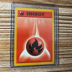 Pokemon Card Fire Energy 98/102 Base Set Unlimited Vintage LP-NM - Image 1