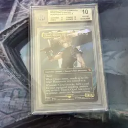 BGS 10 Cloud, Ex-SOLDIER Borderless Surge Foil 0210, MTG Final Fantasy - Image 1