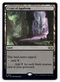 Crypt of Agadeem NM Commander: Tarkir: Dragonstorm 354 MTG Regular Rare - Image 1