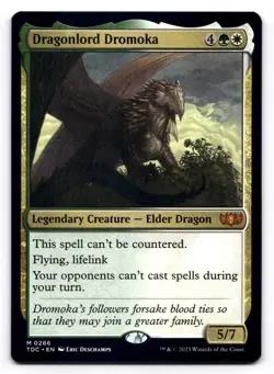 Dragonlord Dromoka NM 286 Commander: Tarkir: Dragonstorm Magic: The Gathering - Image 1