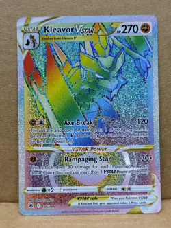 Pokemon Cards Kleavor VSTAR 196/189 Rainbow Secret Rare Astral Radiance - Image 1