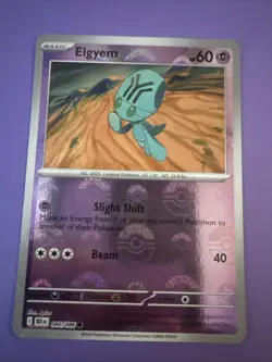 Elgyem 040/086 SV: Black Bolt Pokemon TCG Card - Poke Ball Pattern Holo - NM Eng - Image 1