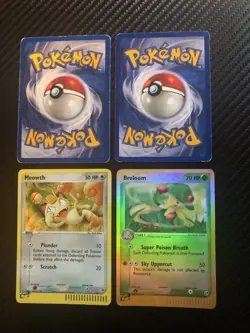 4 Card Pokemon Set Clefairy Holo, Chansey Holo, Meowth Black Holo, Breloom Rev H - Image 5