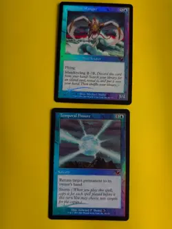 Temporal Fissure & Shoreline Ranger MTG 2 Card.Scourge. Old Border FOIL. - Image 2