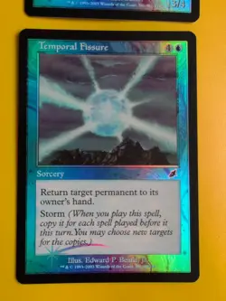 Temporal Fissure & Shoreline Ranger MTG 2 Card.Scourge. Old Border FOIL. - Image 3