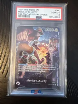 Monkey.D.Luffy PSA 10 PSA Magazine) OP05-060 One Piece Promotion Cards Foil - Image 1