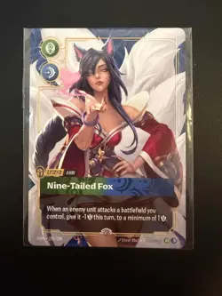 Riftbound Ahri Metal Plated Prize Wall Exclusive Promo Card from Regional RQ - Image 1