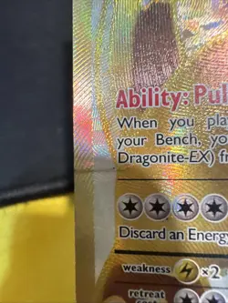 Pokemon Evolutions Dragonite EX Full Art Ultra Rare Gold Holo Card 106/108 2016 - Image 3