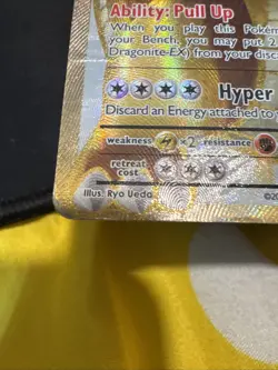 Pokemon Evolutions Dragonite EX Full Art Ultra Rare Gold Holo Card 106/108 2016 - Image 4