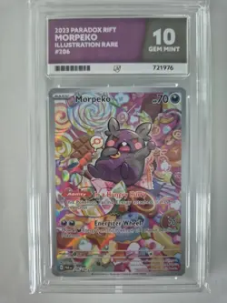 Pokemon TCG Morpeko Illustration Rare Card #206/182 Ace 10 Gem Mint - Image 2