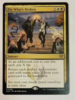 Fix What's Broken SECRETS OF STRIXHAVEN Regular Rare Sorcery SOS 188 mtg NM/M - Image 1