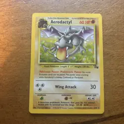 Pokemon TCG Aerodactyl Fossil Holo Card 1/62 Unlimited Rare LP - Image 1