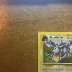 Pokemon TCG Aerodactyl Fossil Holo Card 1/62 Unlimited Rare LP - Image 2