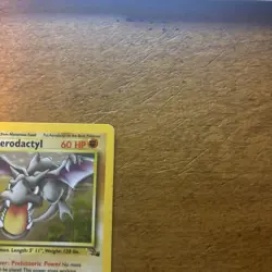 Pokemon TCG Aerodactyl Fossil Holo Card 1/62 Unlimited Rare LP - Image 3