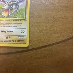 Pokemon TCG Aerodactyl Fossil Holo Card 1/62 Unlimited Rare LP - Image 4
