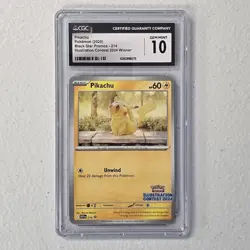 Pokemon Pikachu #214 Illustration Contest Winner BSP 2024 - CGC 10 Gem Mint - Image 1