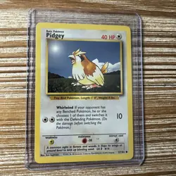 Pidgey 57/102 Base Set Pokemon WOTC Common Unlimited LP - Image 1
