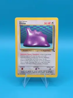 Pokemon TCG Ditto Card Regular Rare 18/62 Fossil 1999 WOTC Unlimited Non Holo MP - Image 1