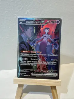 Pokemon TCG Destined Rivals Team Rockets Mewtwo EX Card 231/182 SIR - Image 1