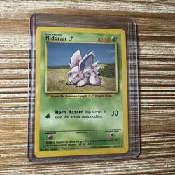 Nidoran 55/102 Base Set Unlimited Common Pokemon Card LP-NM - Image 1