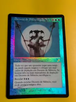 Decree of Silence -Decreto de Silencio.foreign MTG Card.Scourge.Old Border FOIL - Image 2