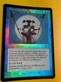 Decree of Silence -Decreto de Silencio.foreign MTG Card.Scourge.Old Border FOIL - Image 3