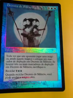 Decree of Silence -Decreto de Silencio.foreign MTG Card.Scourge.Old Border FOIL - Image 4