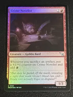 MTG Murders at Karlov Manor Crime Novelist Foil 0121 NM - Image 1