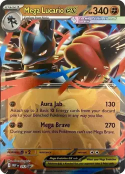 Mega Lucario ex 012 Holo Promo ME: Mega Evolution Promo Pokemon Near Mint - Image 1