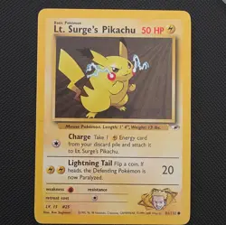 Wizards of the Coast Lt. Surge's Pikachu 081/132 Gym Heroes Unlimited 50HP - Image 1