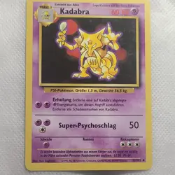 Wizards Pokemon Kadabra 32/102 Base Set German Unlimited Regular Uncommon 60HP - Image 1