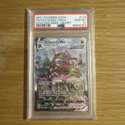 PSA 10 Pokemon TCG Rayquaza VMAX Evolving Skies 218/203 - Image 1