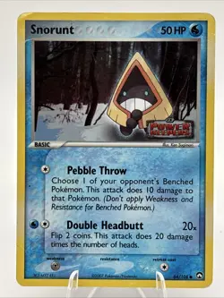 Snorunt Pokemon Card 64/108 Reverse Holo Foil Stamped EX Power Keepers Played HP - Image 1