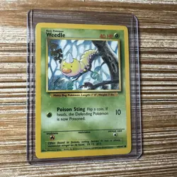Pokemon Card Weedle 69/102 Base Set Common Unlimited LP-NM - Image 1