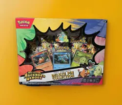 Pokemon Ascended Heroes First Partners Deluxe Pin Collection Kit Tepig Totodile… - Image 1