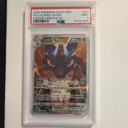 Pokemon Lucario VSTAR Promo Holo Crown Zenith SWSH291 PSA 9 2023 - Image 1